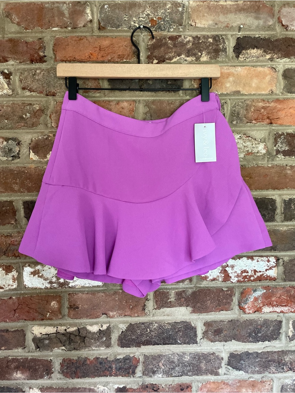 Flared Mini Skirt in Bright Lavender